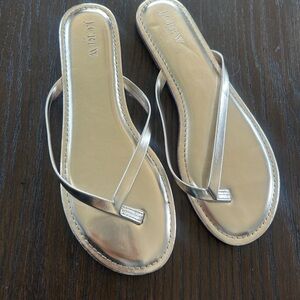 J. Crew factory Gold Sandals Elegant Thong Style